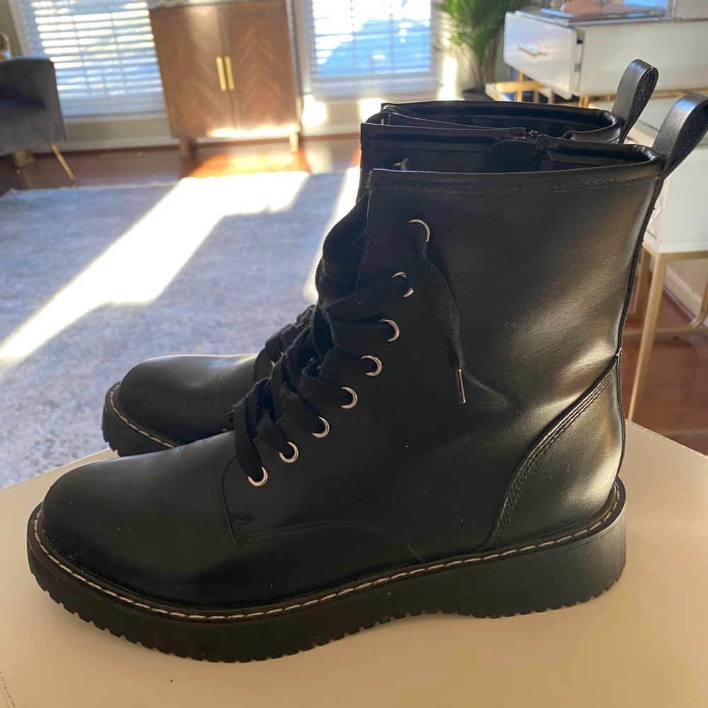 madden girl combat boots black